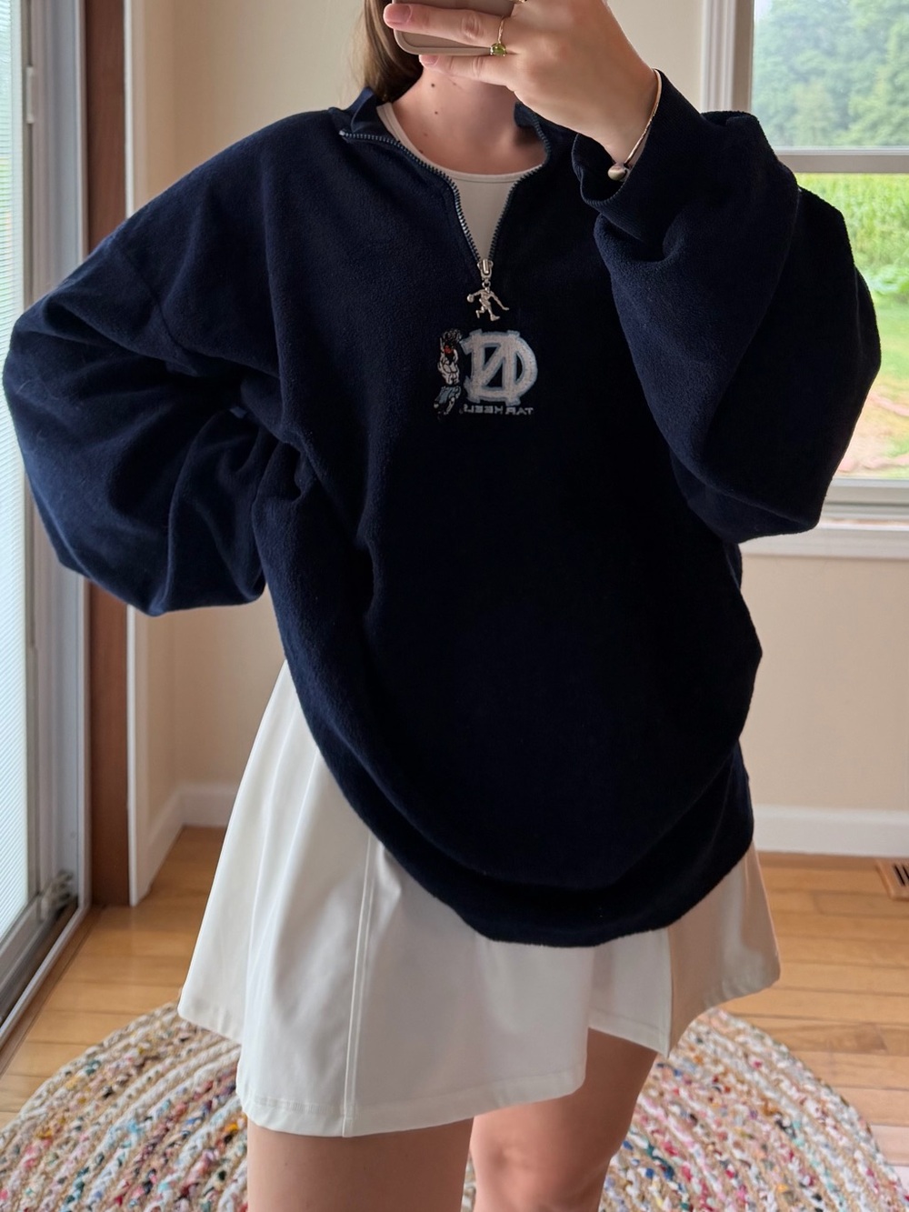 Vintage And1 Navy Quarter-Zip North Carolina Fleece